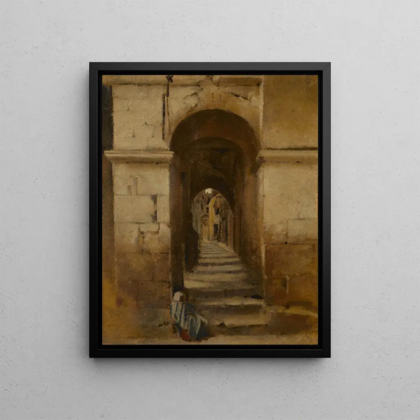 Ruelle à Rome - Jean - Jacques Henner — framed artwork on a wall