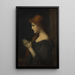 Young woman praying - Jean-Jacques Henner — framed artwork on a wall