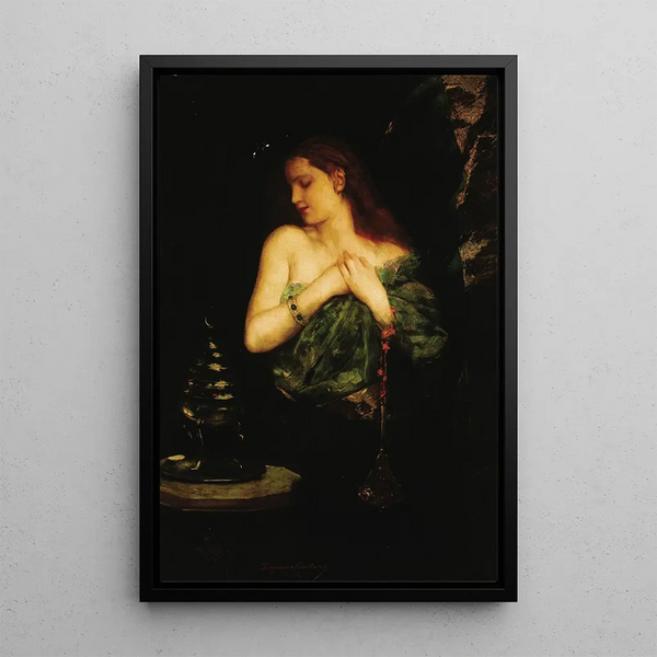 Odalisque Painting - Jean-Joseph Benjamin-Constant — framed artwork on a wall