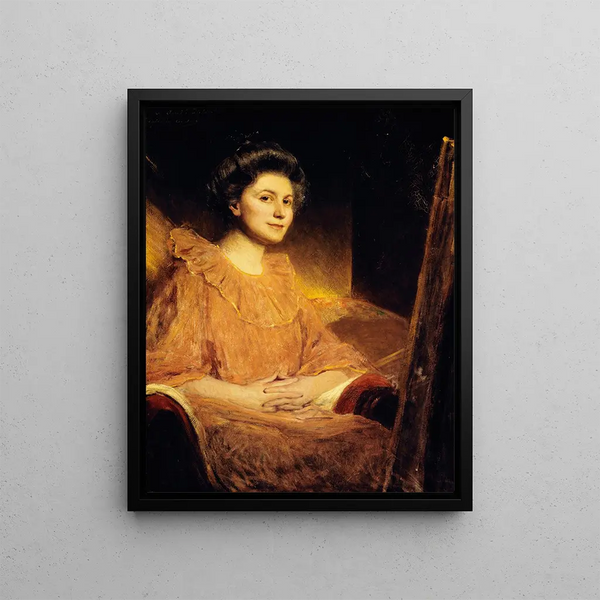 Portrait Painting of Delasalle - Jean-Joseph Benjamin-Constant — framed artwork on a wall
