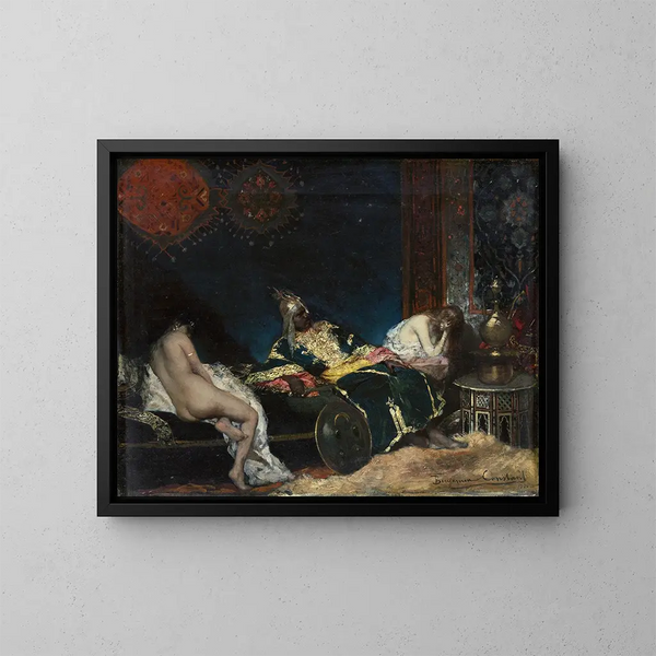 The Serbian Concubine - Jean-Joseph Benjamin-Constant — framed artwork on a wall