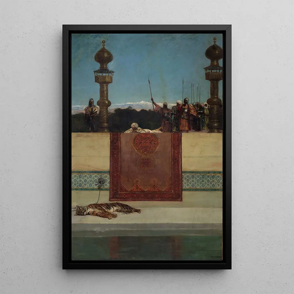 The Sultan's Tiger - Jean-Joseph Benjamin-Constant — framed artwork on a wall