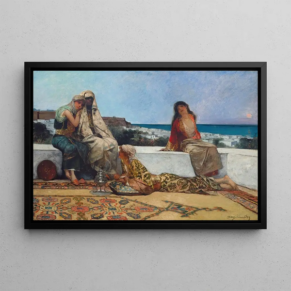 Twilight Hours - Jean-Joseph Benjamin-Constant — framed artwork on a wall
