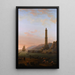 The Genoa Lighthouse - Jean-Joseph-Xavier Bidauld — framed artwork on a wall