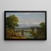 The August Bridge on the Nera River near the city of Narni, Italy - Jean-Joseph-Xavier Bidauld — framed artwork on a wall