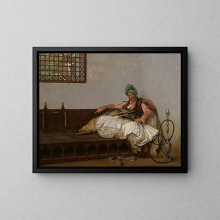 A Bashi-Bazouk chief - Jean-Léon Gérôme — framed artwork on a wall