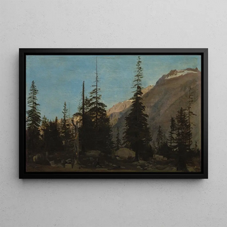 Alpine landscape painting, the Handegg, Switzerland - Jean-Léon Gérôme — framed artwork on a wall