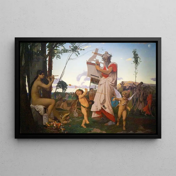 Anachronism Bacchus and Love - Jean-Léon Gérôme — framed artwork on a wall