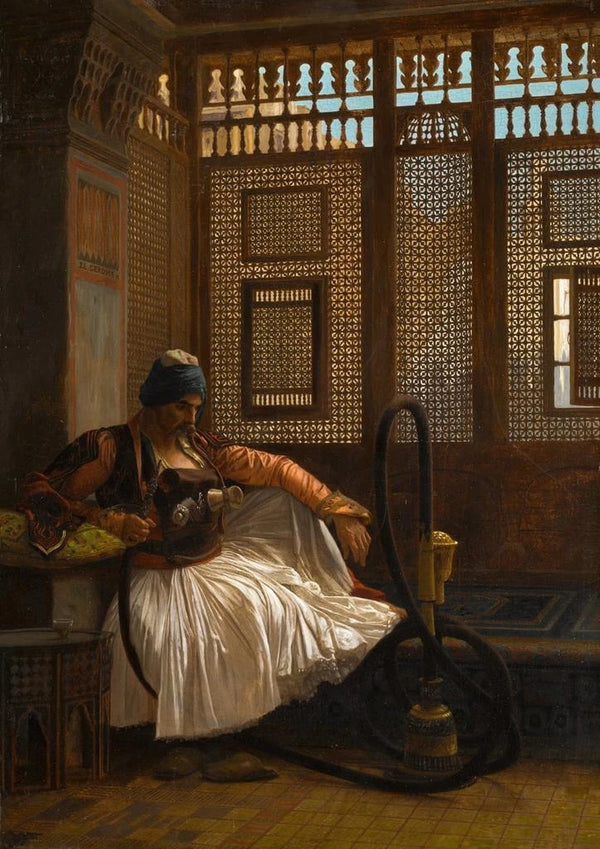 Arnaut au Repos - Jean-Léon Gérôme — framed artwork on a wall