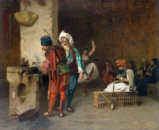 Café House au Caire, coulée de balles - Jean-Léon Gérôme — artwork view