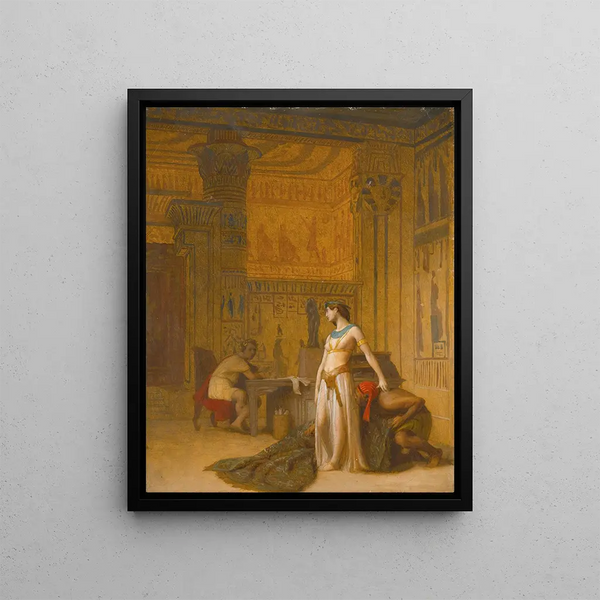 Cleopatra and Caesar - Jean-Léon Gérôme — framed artwork on a wall