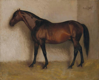 Dollar, a bay hunter in a loose box - Jean-Léon Gérôme — artwork view