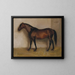 Dollar, a bay hunter in a loose box - Jean-Léon Gérôme — framed artwork on a wall