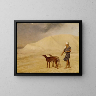 in the desert - Jean-Léon Gérôme — framed artwork on a wall