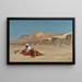 Cavalier and his mount in the desert - Jean-Léon Gérôme — framed artwork on a wall