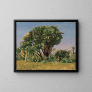 Study of Palms - Jean-Léon Gérôme — framed artwork on a wall