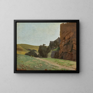 The Walls of Jerusalem - Jean-Léon Gérôme — framed artwork on a wall
