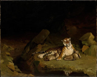 Tiger and Its Cubs - Jean-Léon Gérôme — artwork view