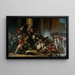 the Capture of the Louvre on July 29, 1830, Swiss Guards massacre - Jean-Louis Bézard — framed artwork on a wall