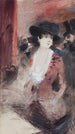At the Theater Fireplace - Jean-Louis Forain — artwork view