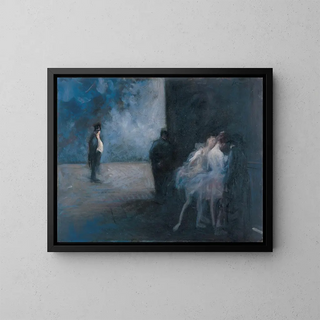 Symphony in Blue - Jean-Louis Forain — framed artwork on a wall