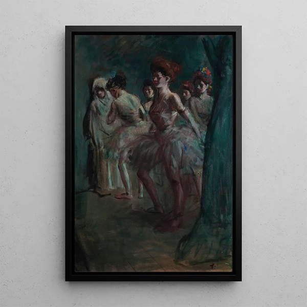 Danseuses dans les Coulisses - Jean-Louis Forain — framed artwork on a wall