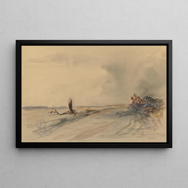 Land of Destruction - Jean-Louis Forain — framed artwork on a wall