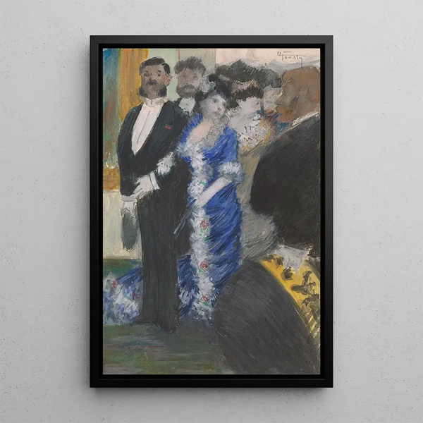 La Sortie du Théâtre - Jean-Louis Forain — framed artwork on a wall