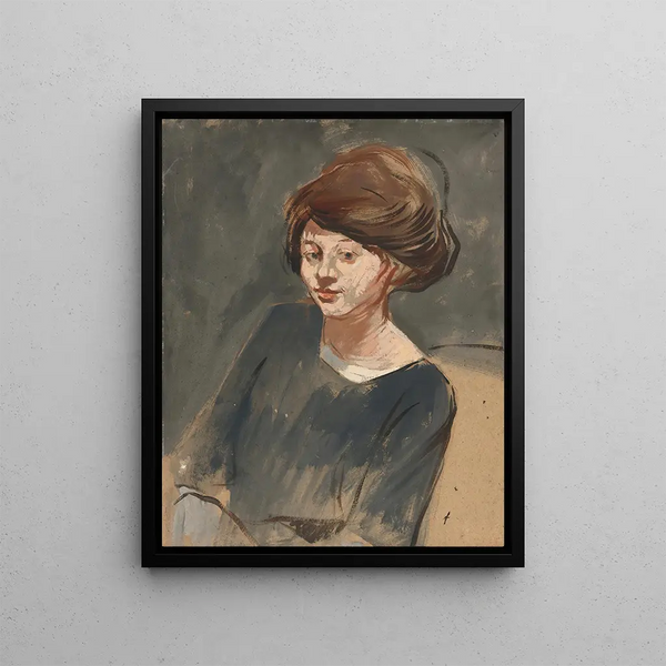 Portrait of a Woman - Jean-Louis Forain — framed artwork on a wall