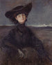 Portrait of Countess Anna de Noailles née Brancovan 1876-1933 possa - Jean-Louis Forain — artwork view