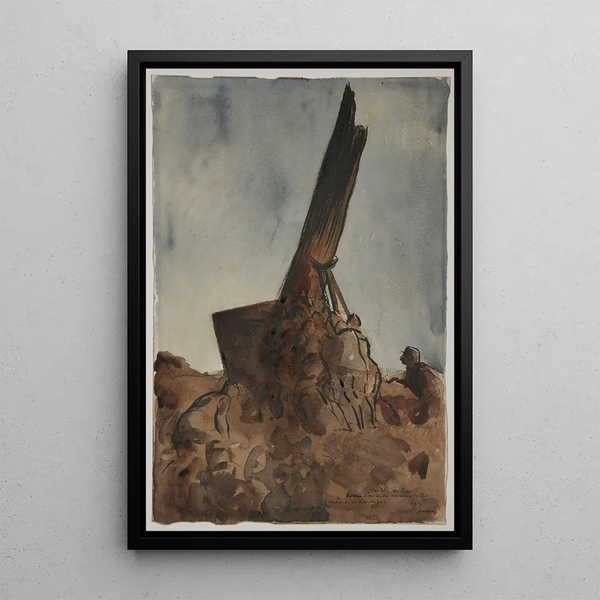 a Pose d'un Observatoire par des Camoufleurs - Jean-Louis Forain — framed artwork on a wall
