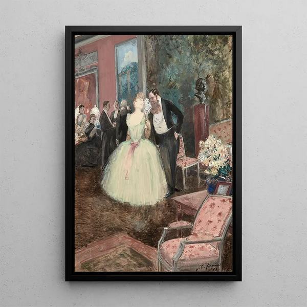 Scene of a Ball - Jean-Louis Forain — framed artwork on a wall