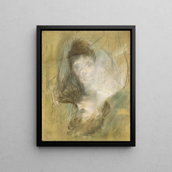Sketch of a Woman - Jean-Louis Forain — framed artwork on a wall