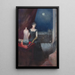 Woman standing with a fan - Jean-Louis Forain — framed artwork on a wall