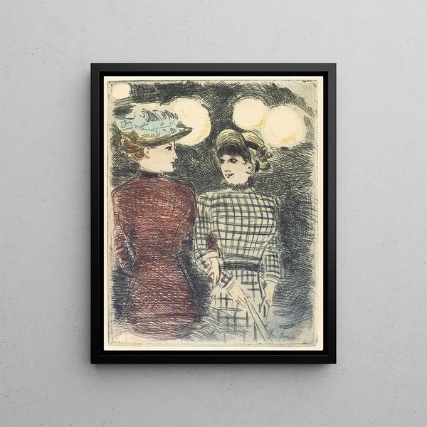 Aux Intimidateurs - Jean-Louis Forain — framed artwork on a wall