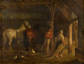 Interior of the stable - Jean-Louis van Kuyck — artwork view