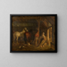 Interior of the stable - Jean-Louis van Kuyck — framed artwork on a wall