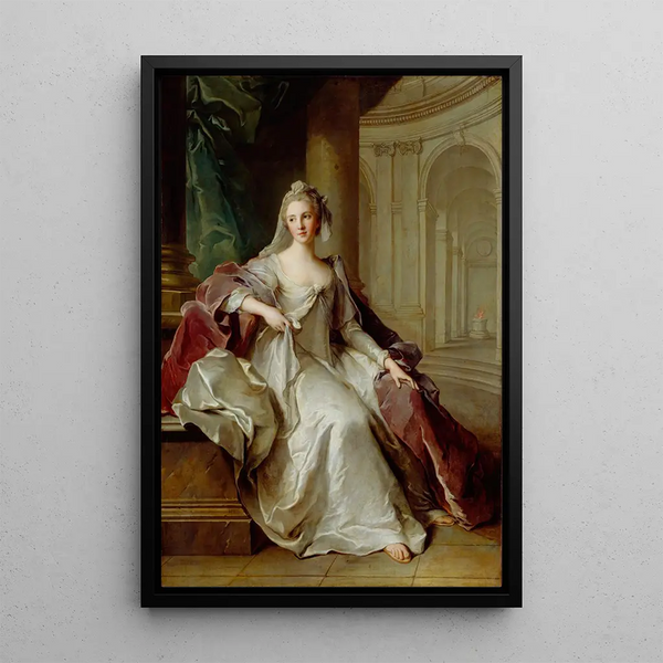 Madame Henriette de France en vestale - Jean-Marc Nattier — framed artwork on a wall