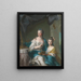 Madame Marsollier and her daughter - Jean-Marc Nattier — framed artwork on a wall