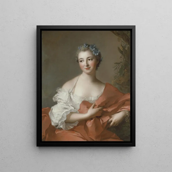 Marquise de l'Hôpital - Jean-Marc Nattier — framed artwork on a wall