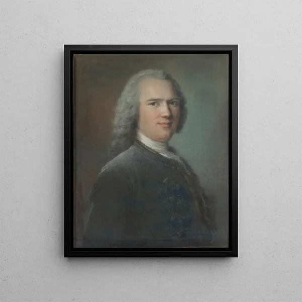Portrait of a gentleman - Jean-Marc Nattier — framed artwork on a wall
