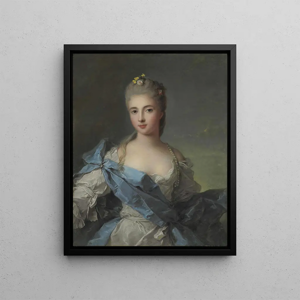Portrait of a lady - Jean-Marc Nattier — framed artwork on a wall