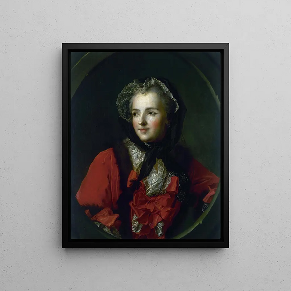 Portrait of Marie Leszczynska, Queen of France - Jean-Marc Nattier — framed artwork on a wall