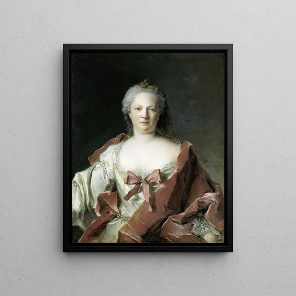 Portrait of Anna Elisabeth Leerse - Jean-Marc Nattier — framed artwork on a wall