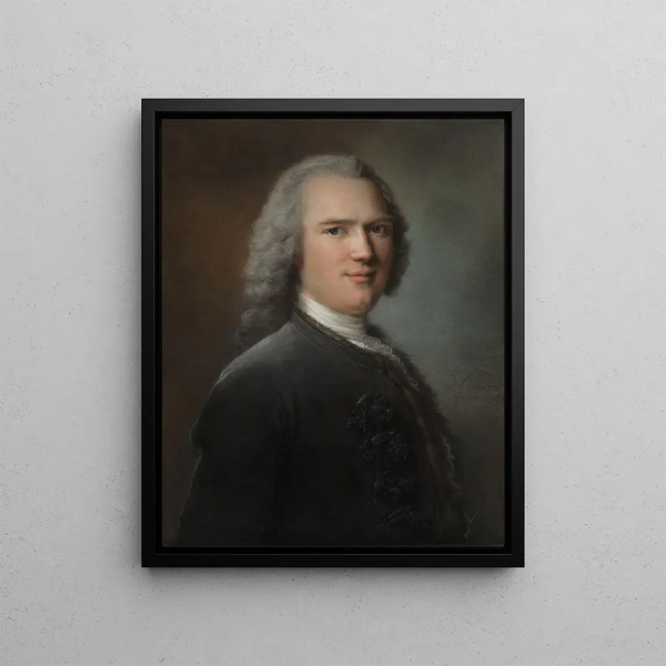 Portrait of an Unknown Gentleman - Jean-Marc Nattier — framed artwork on a wall