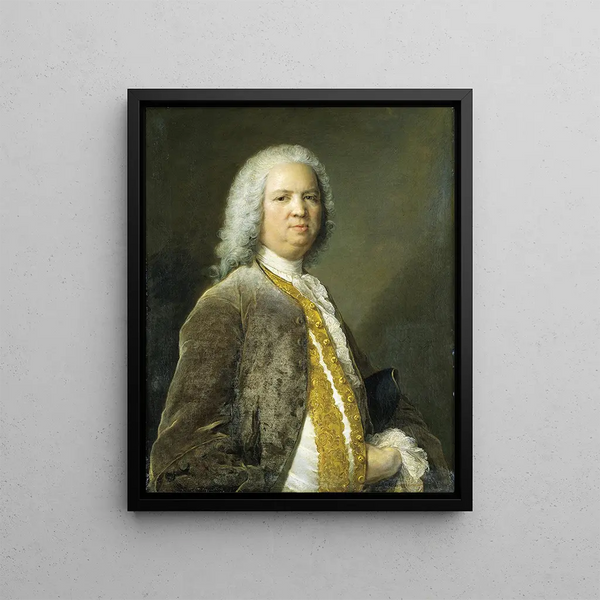 Portrait of the Frankfurt banker Johann Georg Leerse - Jean-Marc Nattier — framed artwork on a wall