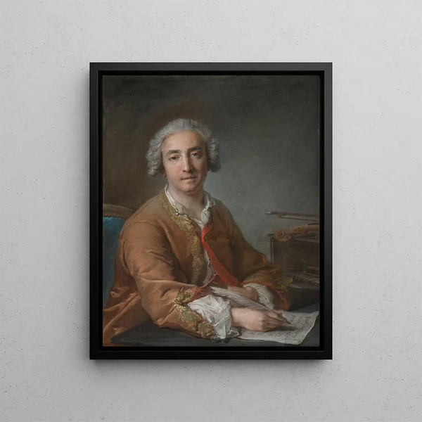 Portrait of the composer Joseph Nicolas Pancrace Royer - Jean-Marc Nattier — framed artwork on a wall