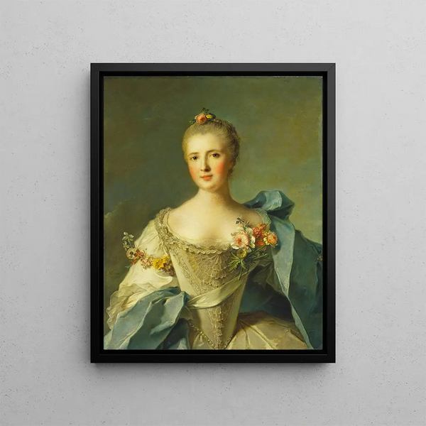The Marquise of Bélestat - Jean-Marc Nattier — framed artwork on a wall