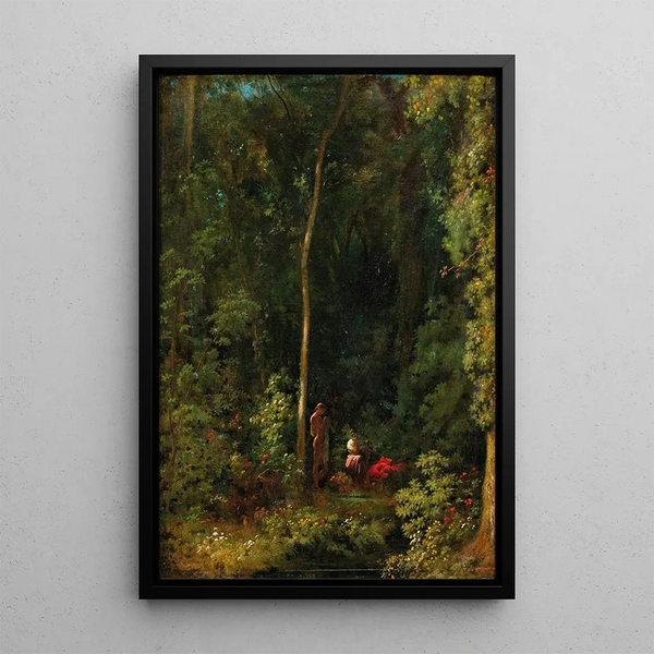 Antique pastoral painting - Jean-Paul Flandrin — framed artwork on a wall