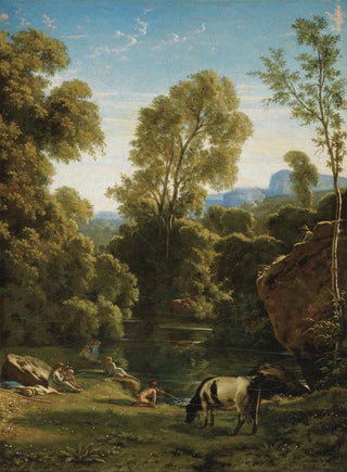 JeanPaul Flandrin - Paysage classique avec personnages prs dun lac.webp